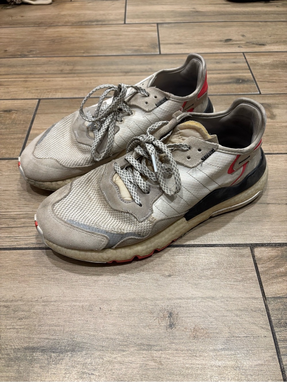 Adidas White Multi Color Sturdy Running Shoes Size 10.5